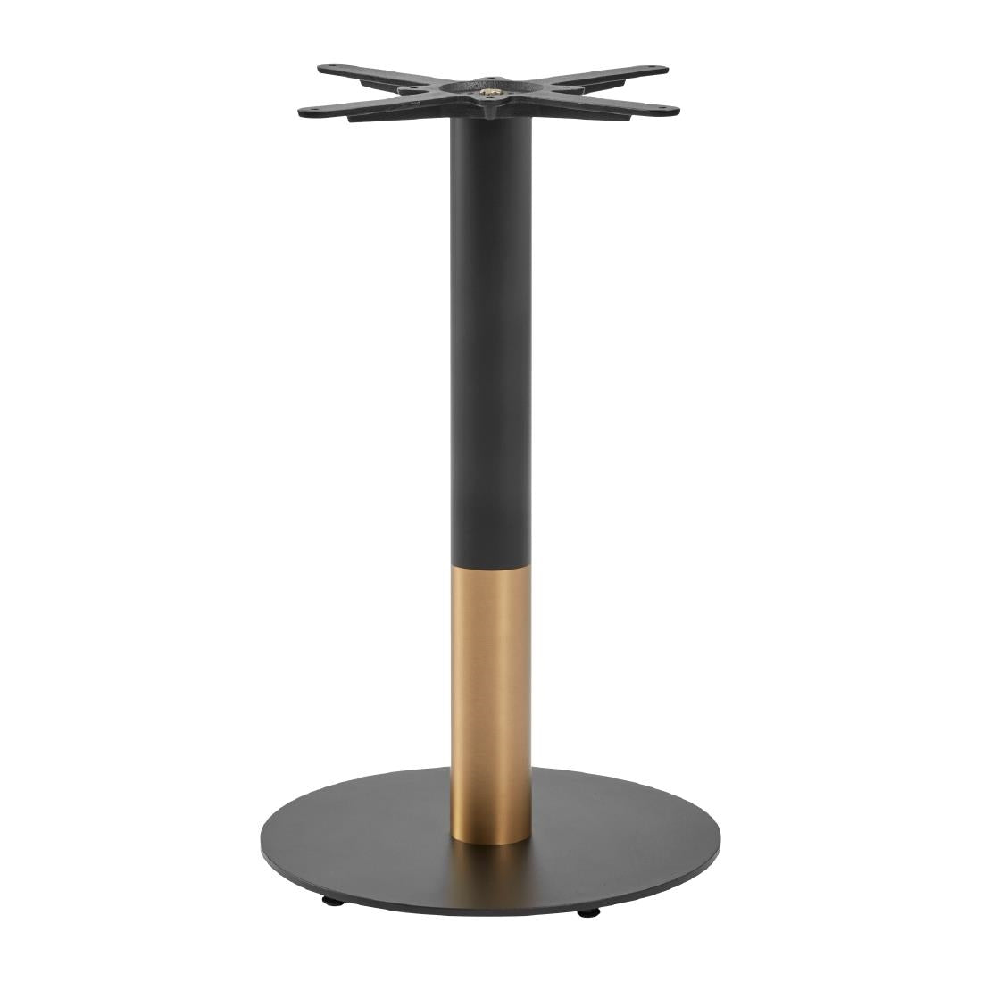 Boston Sleek Small Round Dining Table Base Black & Gold