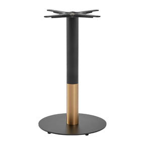 Boston Sleek Small Round Dining Table Base Black & Gold