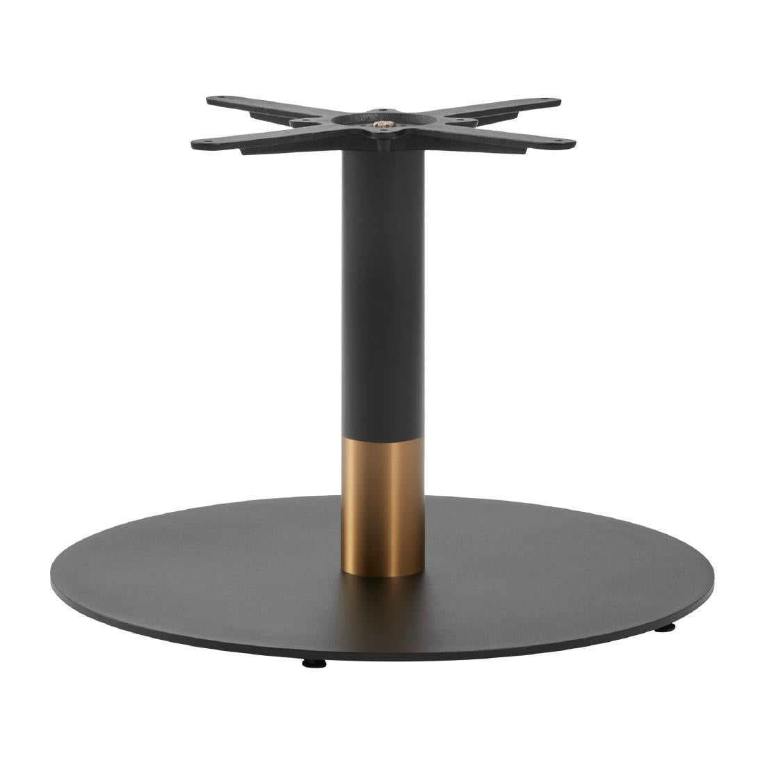 Boston Sleek Large Round Coffee Table Base Black & Gold