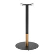 Boston Sleek Large Round Bar Height Table Base Black & Gold