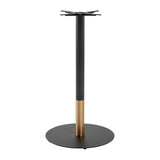 Boston Sleek Large Round Bar Height Table Base Black & Gold