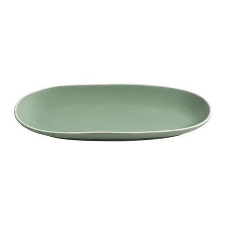 Olympia Chia Oval Plates Green 280x135mm (6 Pack)