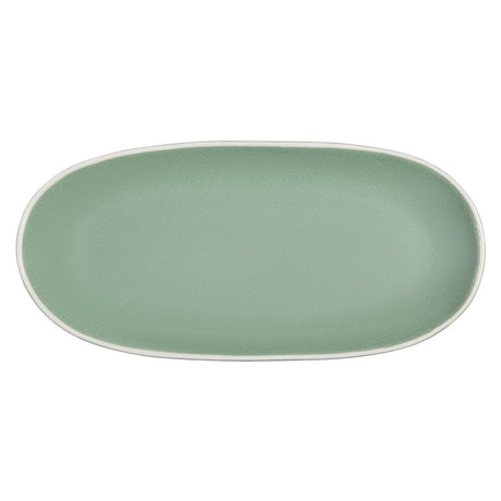 Olympia Chia Oval Plates Green 280x135mm (6 Pack)