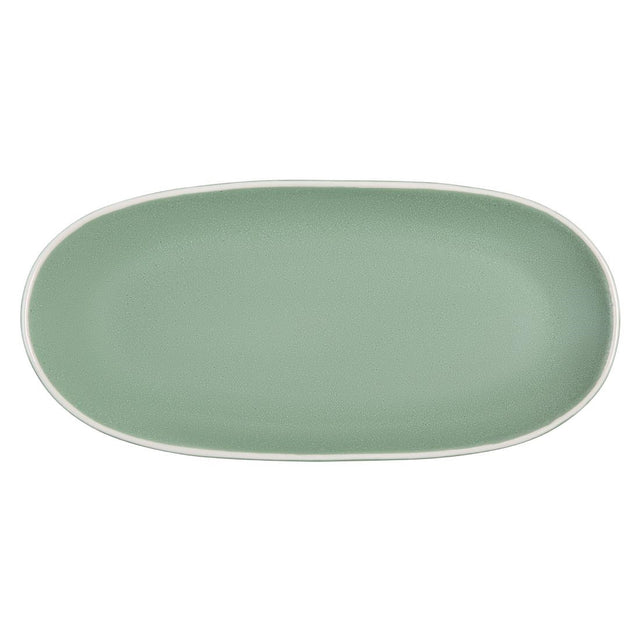 Olympia Chia Oval Plates Green 280x135mm (6 Pack)