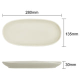 Olympia Chia Oval Plates Sand 280x135mm (6 Pack)