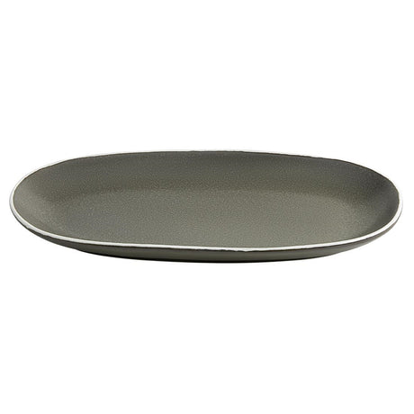 Olympia Chia Oval Plates Charcoal 280x135mm (6 Pack)