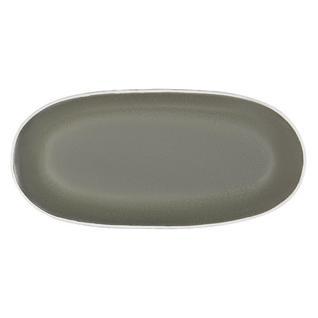 Olympia Chia Oval Plates Charcoal 280x135mm (6 Pack)