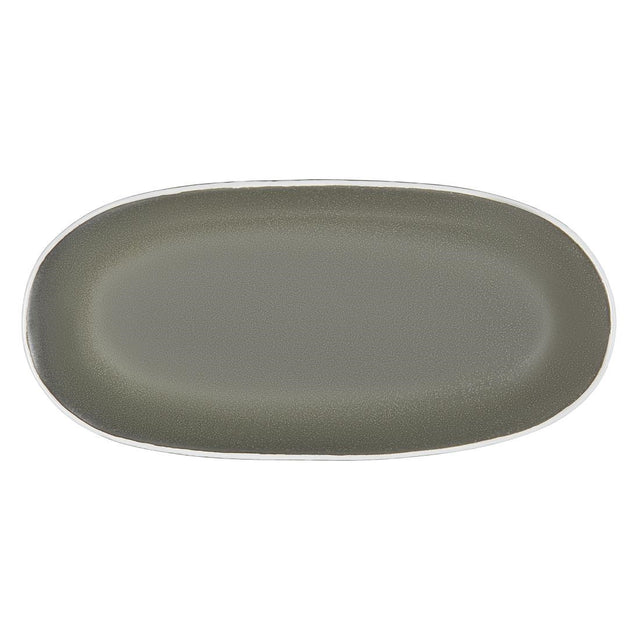 Olympia Chia Oval Plates Charcoal 280x135mm (6 Pack)