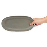 Olympia Chia Oval Plates Charcoal 280x135mm (6 Pack)