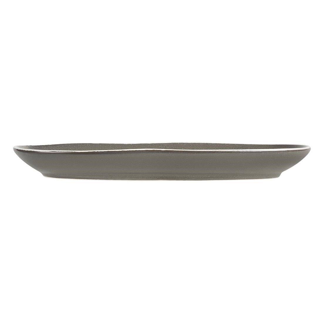 Olympia Chia Oval Plates Charcoal 280x135mm (6 Pack)