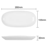 Olympia Chia Oval Plates White 280x135mm (6 Pack)