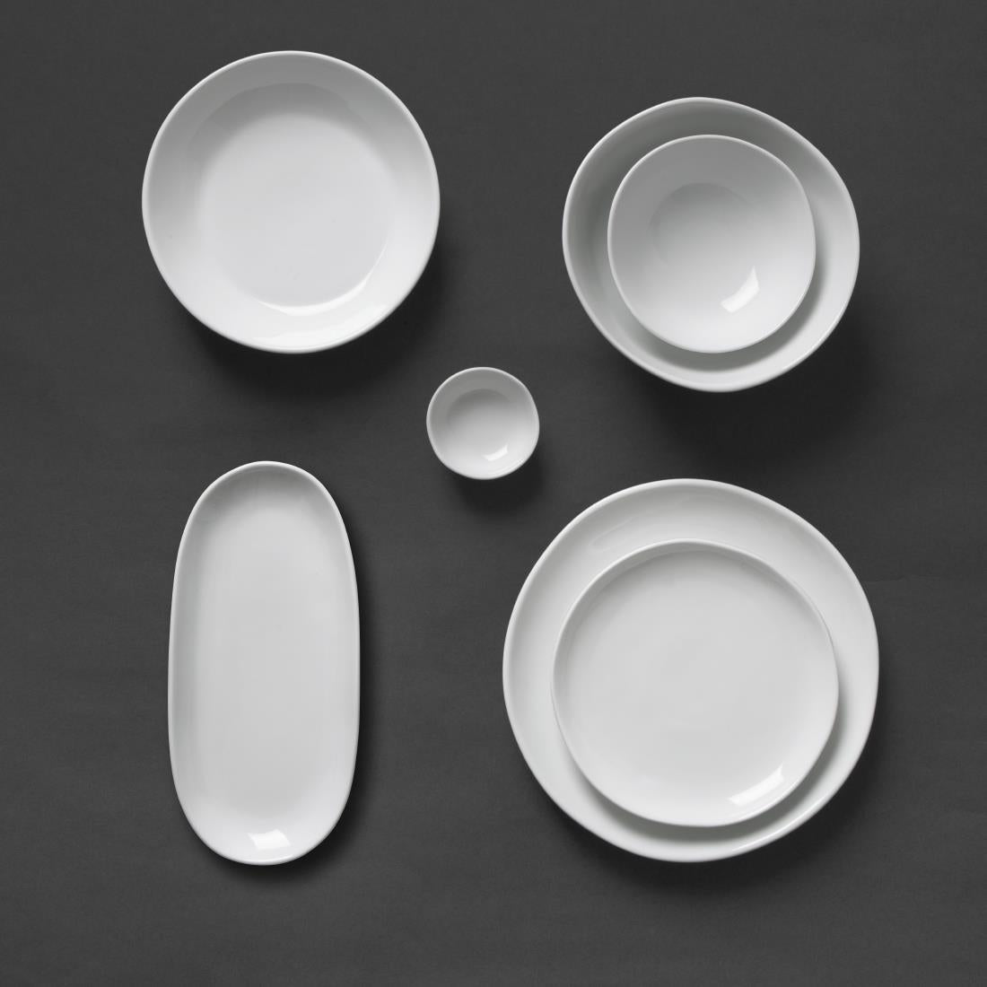 Olympia Chia Oval Plates White 280x135mm (6 Pack)