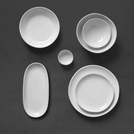 Olympia Chia Oval Plates White 280x135mm (6 Pack)