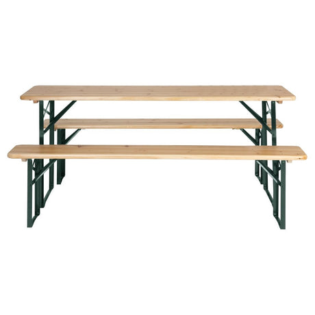 Bolero German Beer Bench and Table Set 1770x500mm