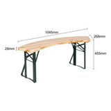 Bolero German Beer Bench and Round Table Set 1670x460mm