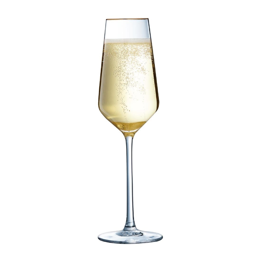 Cristal d'Arques Ultime Gold Band Flutes 170ml (8 Pack)