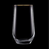 Cristal d'Arques Ultime Gold Band Hi Ball Glasses 400ml (8 Pack)