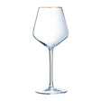 Cristal d'Arques Ultime Gold Band Wine Glasses 470ml (8 Pack)