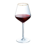 Cristal d'Arques Ultime Gold Band Wine Glasses 470ml (8 Pack)