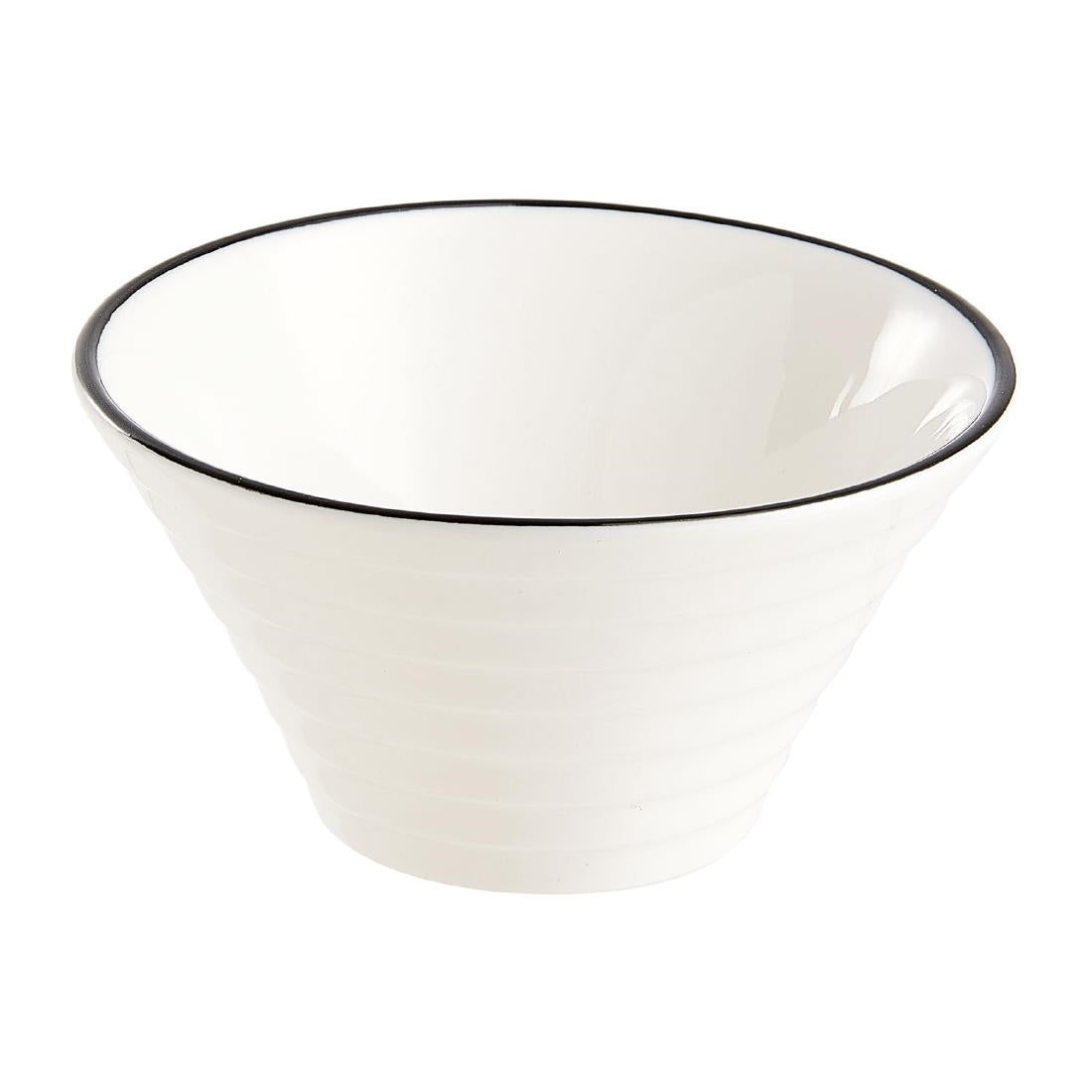 Arcoroc Appetizer Spiral Dishes Black Line 85mm (24 Pack)