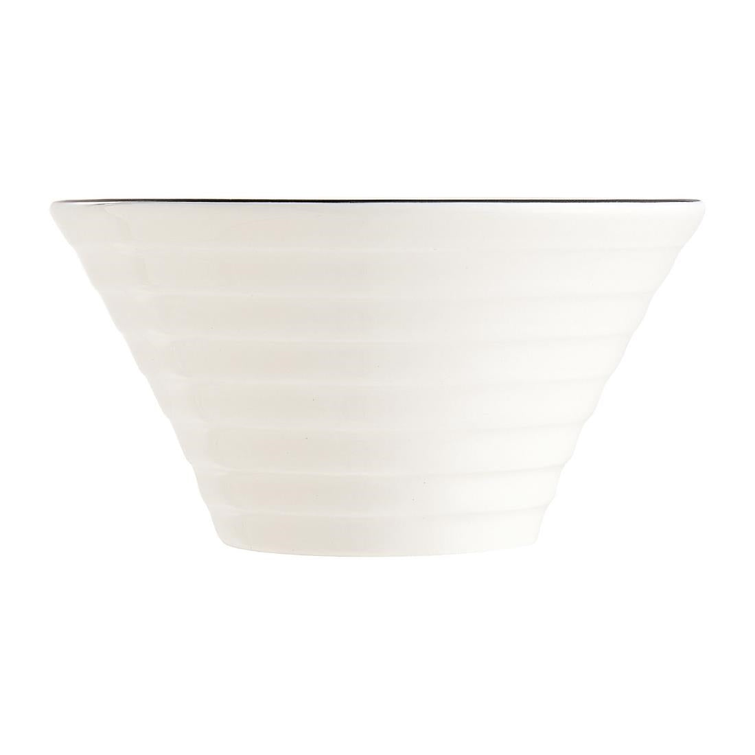 Arcoroc Appetizer Spiral Dishes Black Line 85mm (24 Pack)