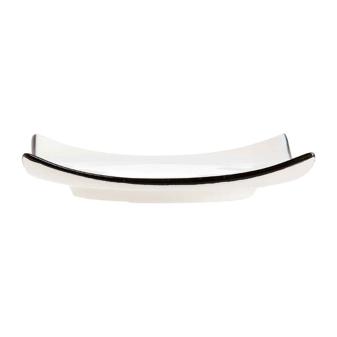Arcoroc Appetizer Square Small Bowls Black Line 95mm (24 Pack)