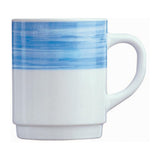 Arcoroc Brush Mugs Blue 250ml (6 Pack)