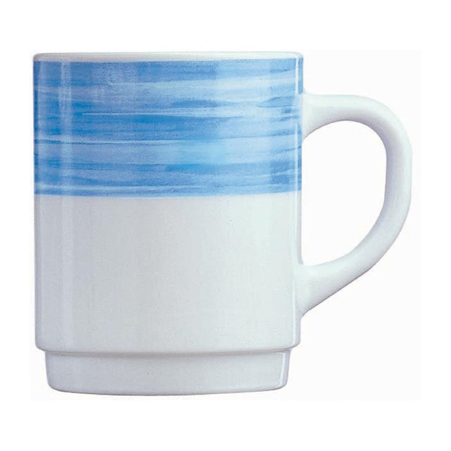 Arcoroc Brush Mugs Blue 250ml (6 Pack)