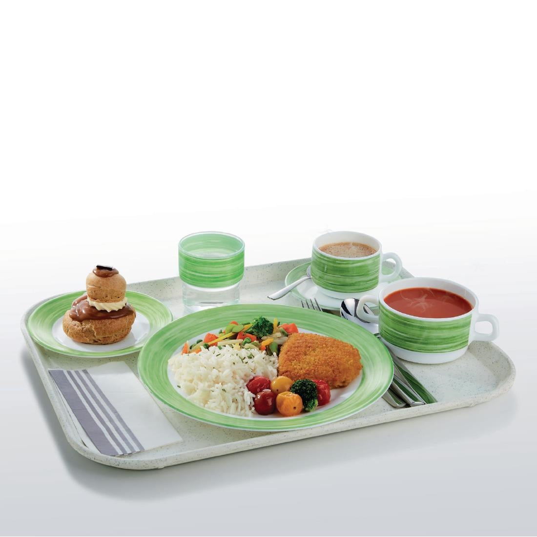 Arcoroc Brush Bowls Green 120mm (36 Pack)