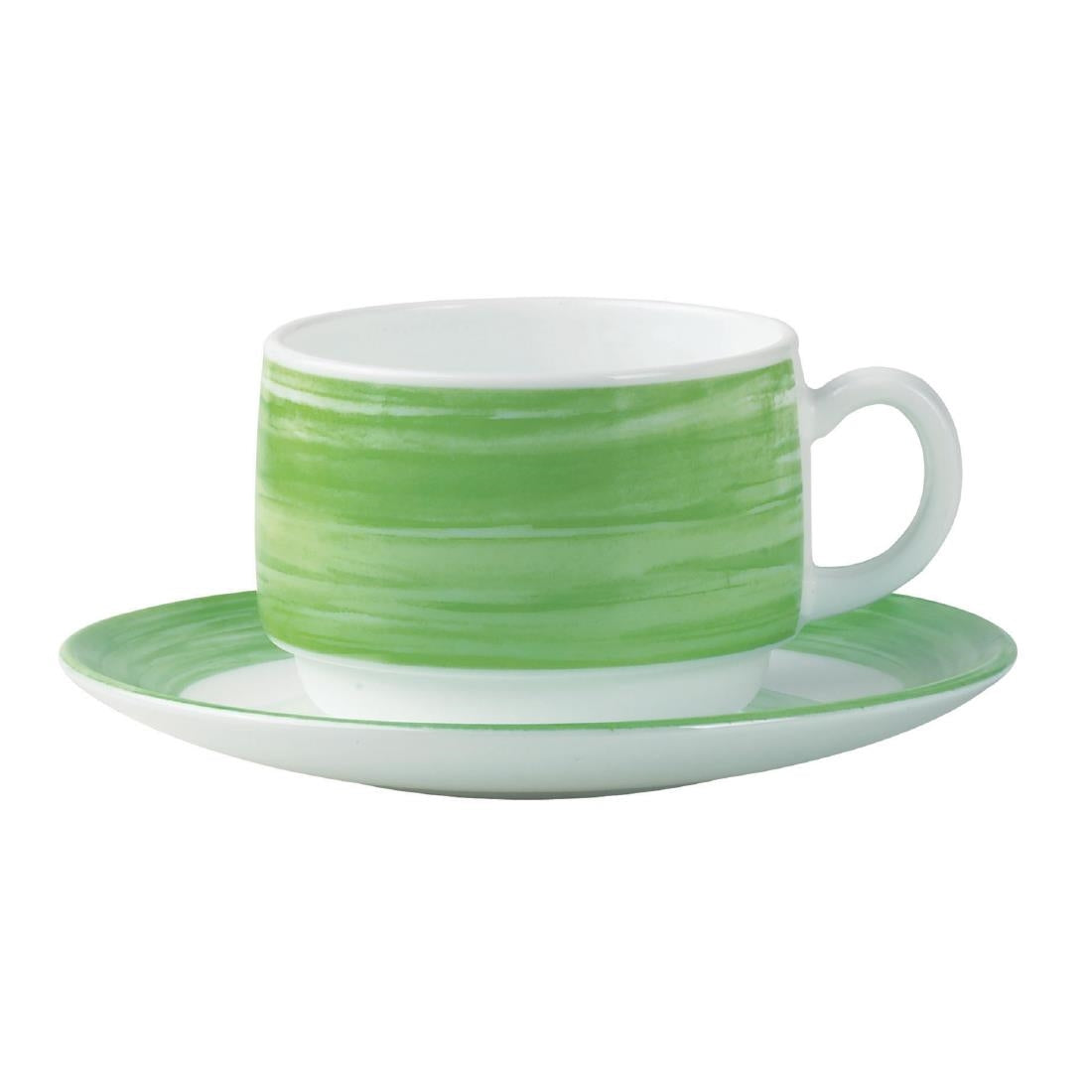 Arcoroc Brush Saucers Green 140mm (48 Pack)