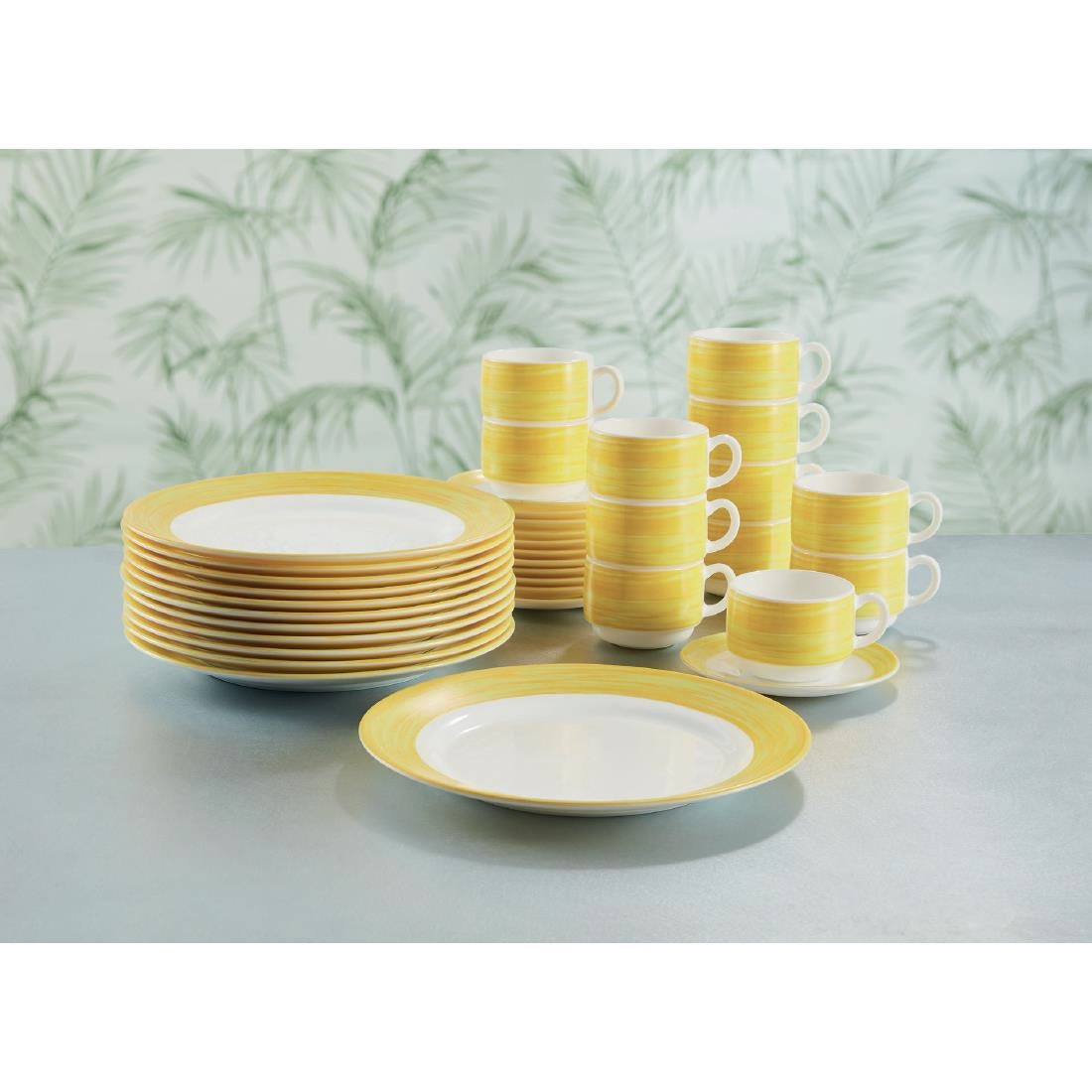 Arcoroc Brush Plates Yellow 235mm (24 Pack)