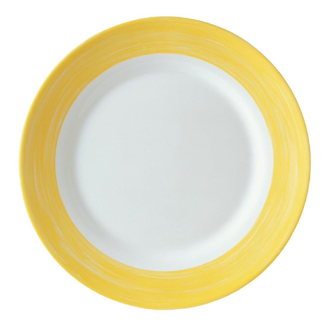 Arcoroc Brush Plates Yellow 235mm (24 Pack)