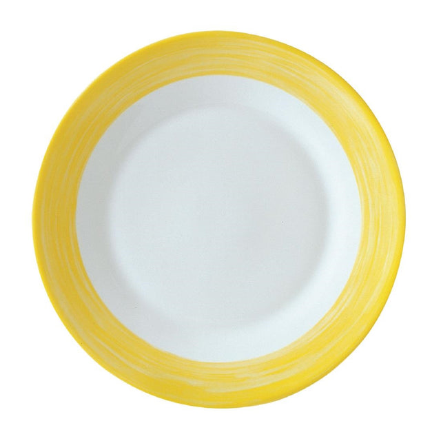 Arcoroc Brush Side Plates Yellow 155mm (24 Pack)