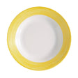 Arcoroc Brush Soup Plates Yellow 225mm (12 Pack)