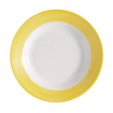 Arcoroc Brush Soup Plates Yellow 225mm (12 Pack)