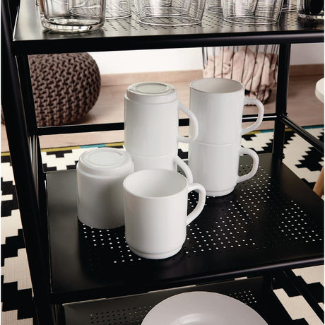 Luminarc Bock Stackable Mugs White 290ml (36 Pack)