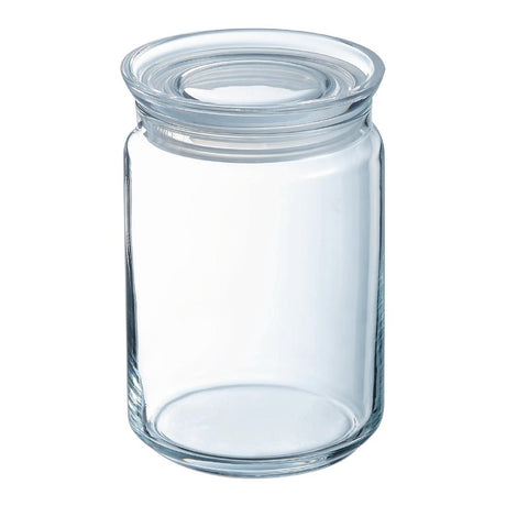 Luminarc Pure Jars with Glasses Lids 1Ltr (6 Pack)
