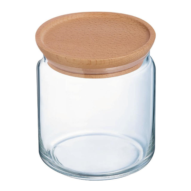 Luminarc Pure Jars & Wood Lids 750ml (6 Pack)
