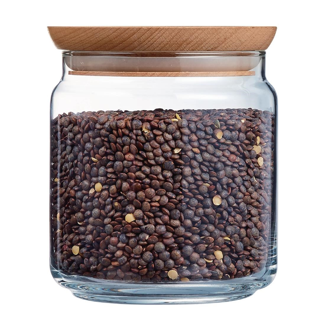 Luminarc Pure Jars & Wood Lids 750ml (6 Pack)