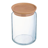 Luminarc Pure Jars & Wood Lids 1Ltr (6 Pack)