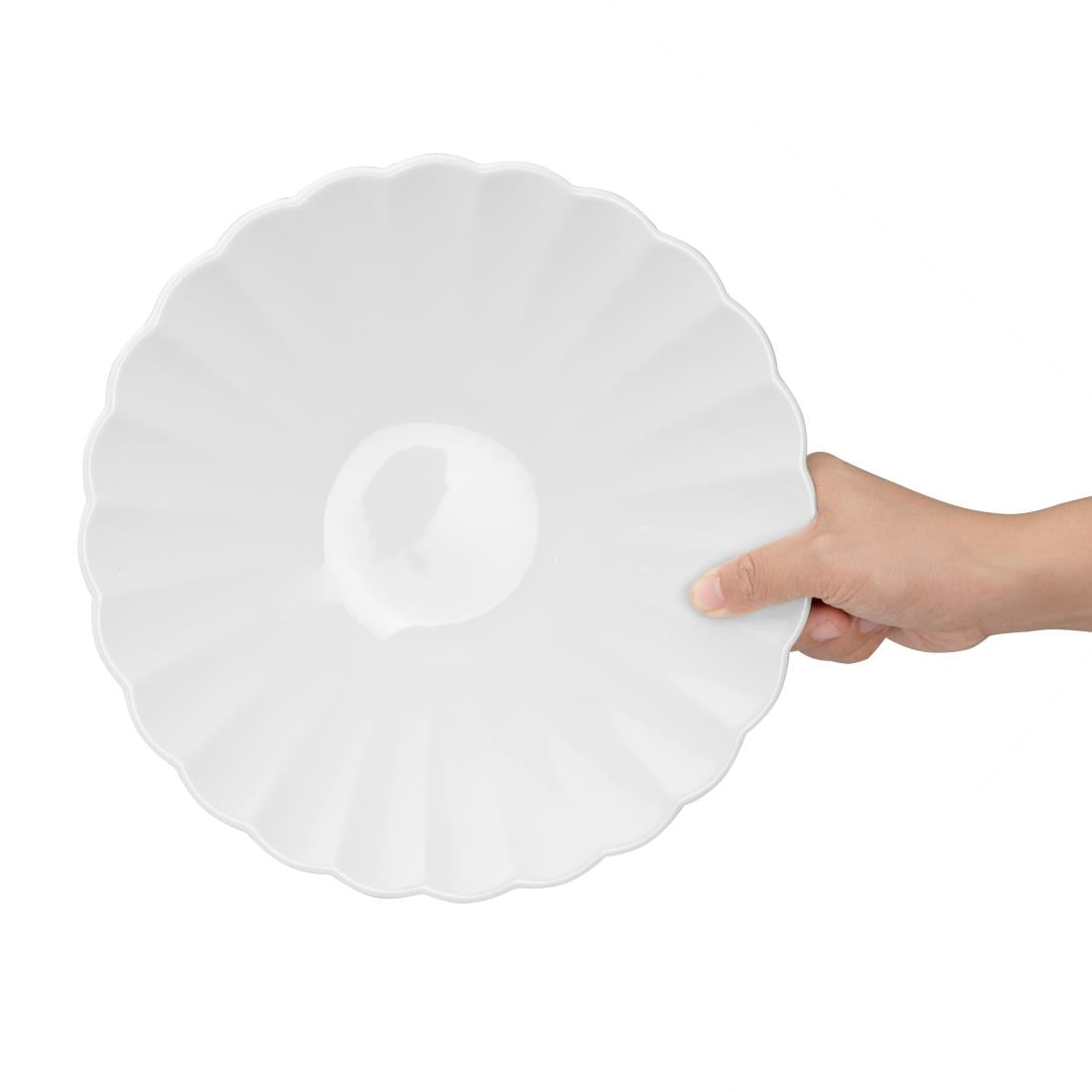 Olympia Bloom Scalloped Pasta Bowls White 260mm (4 Pack)