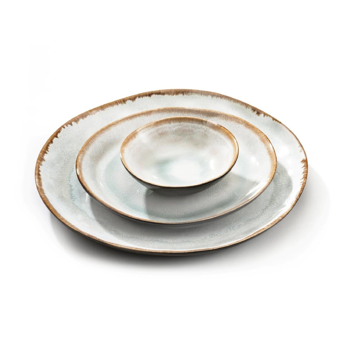 Amefa Médard De Noblat Shadow Aqua Large Platters 355x140mm (2 Pack)