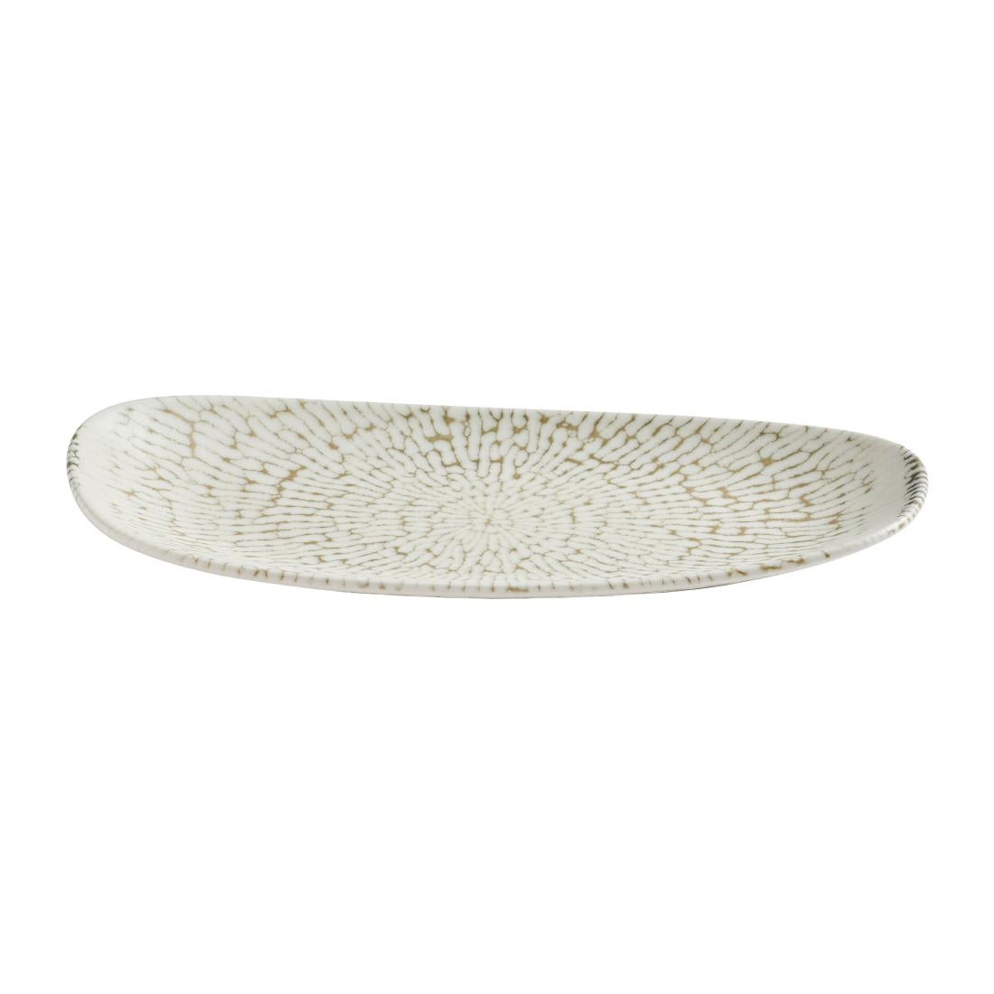 Churchill Cascade Opal Oblong Plates Taupe 300x150mm (12 Pack)