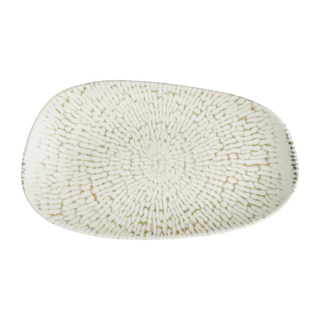 Churchill Cascade Opal Organic Oblong Plates Taupe 260x150mm (12 Pack)