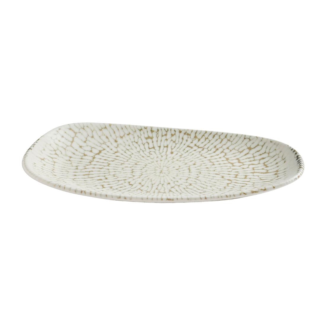 Churchill Cascade Opal Organic Oblong Plates Taupe 260x150mm (12 Pack)
