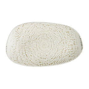 Churchill Cascade Opal Organic Oblong Plates Taupe 220x130mm (12 Pack)