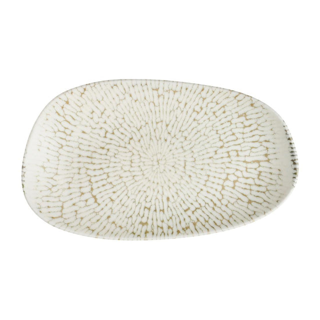 Churchill Cascade Opal Organic Oblong Plates Taupe 220x130mm (12 Pack)