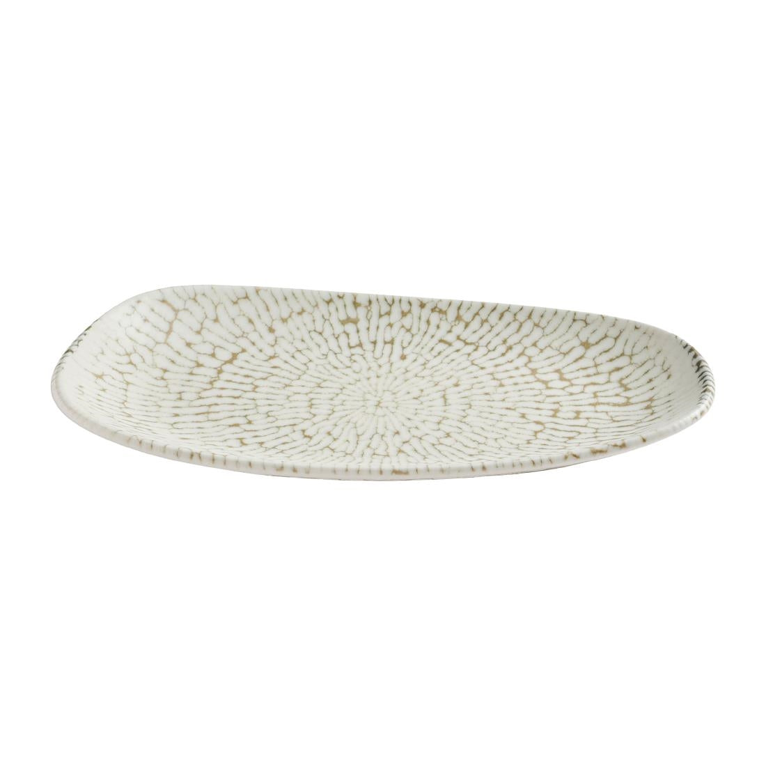 Churchill Cascade Opal Organic Oblong Plates Taupe 220x130mm (12 Pack)