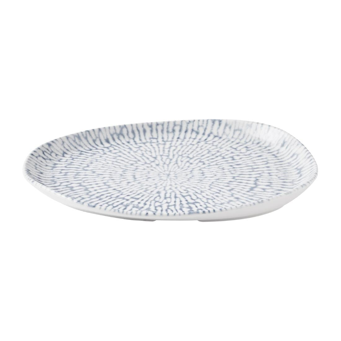 Churchill Cascade Natural Oblong Plates Indigo 260x200mm (6 Pack)