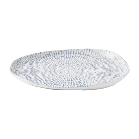 Churchill Cascade Natural Oblong Plates Indigo 260x200mm (6 Pack)